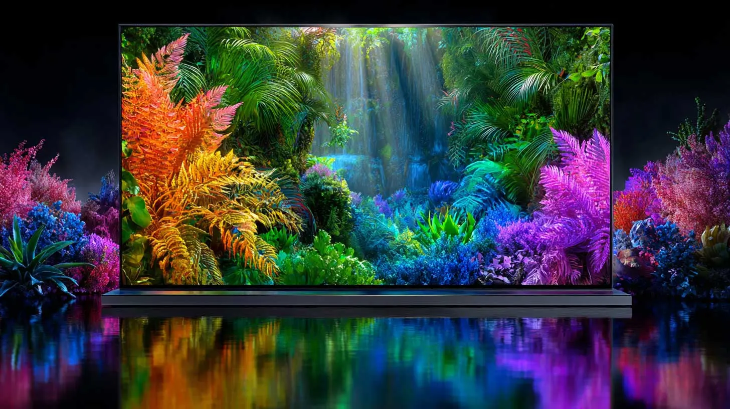 8K Ultra HD streaming showcase with vivid colors and crystal clarity