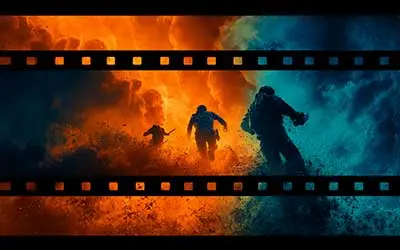 Action movies category featuring explosions and high-octane scenes